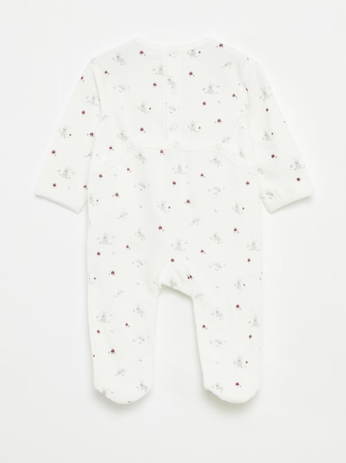 Velour sleepsuit with motif - Kiabi Velour sleepsuit with motif - Kiabi