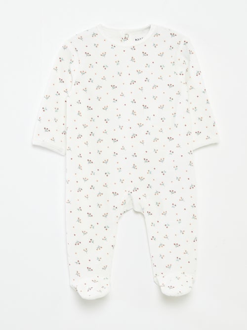 Velour sleepsuit with motif - Kiabi