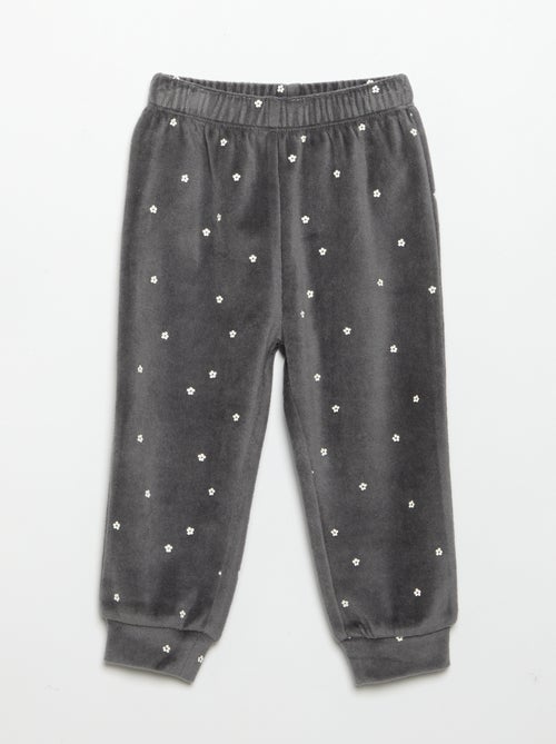 Velvet 2-Piece Pyjama Set: Ruffled Sweatshirt & Trousers - Kiabi