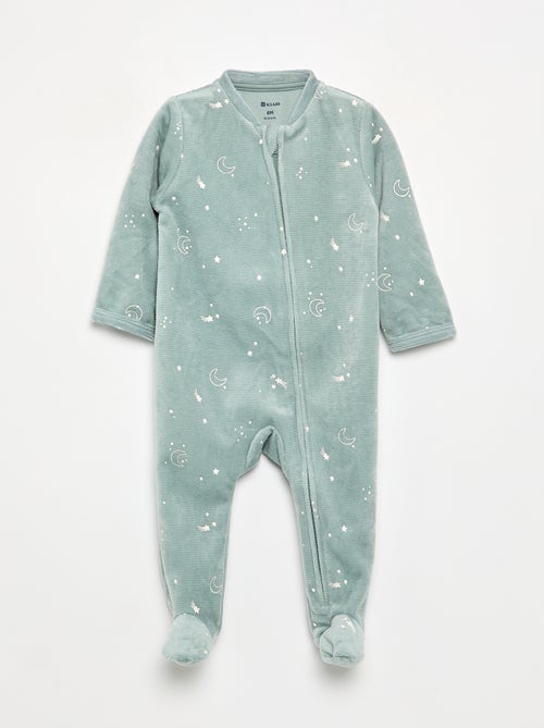Velvet Baby Sleepsuit - Kiabi