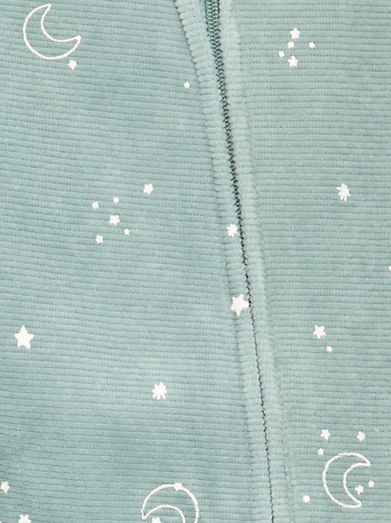 Velvet Baby Sleepsuit Blue - Kiabi