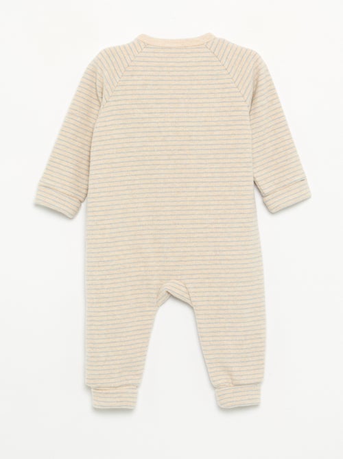 Velvet Long-Sleeve Footless Sleepsuit - Kiabi