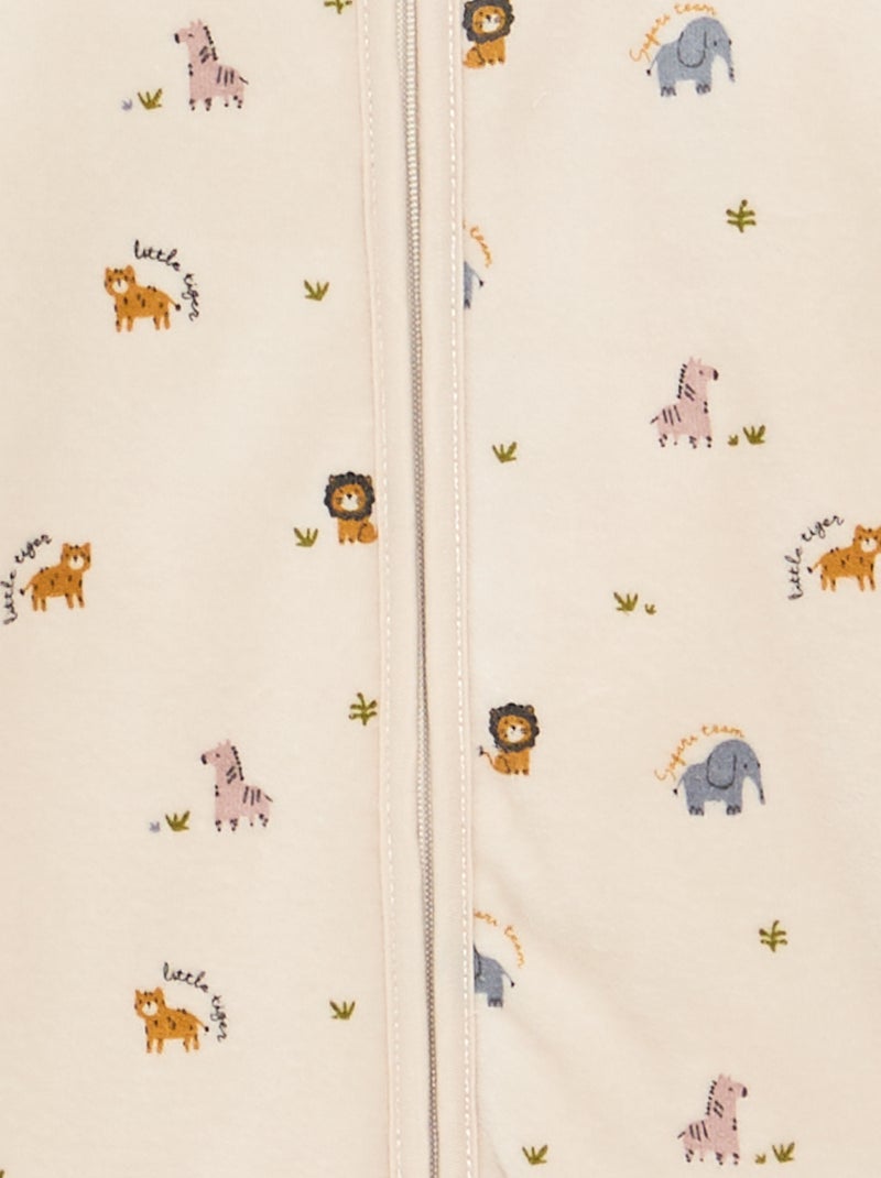 Velvet Sleep Sack Beige - Kiabi
