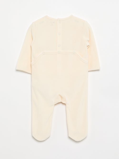 Velvet Sleepsuit with Feet - Kiabi