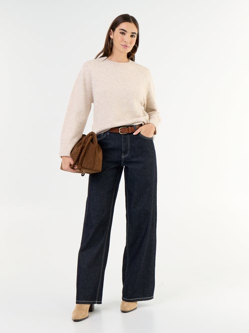 Verlängerter Pullover aus Mouliné-Strick - Kiabi