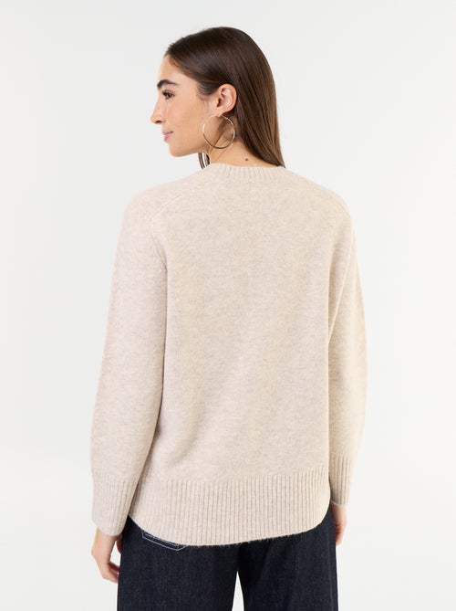 Verlängerter Pullover aus Mouliné-Strick - Kiabi