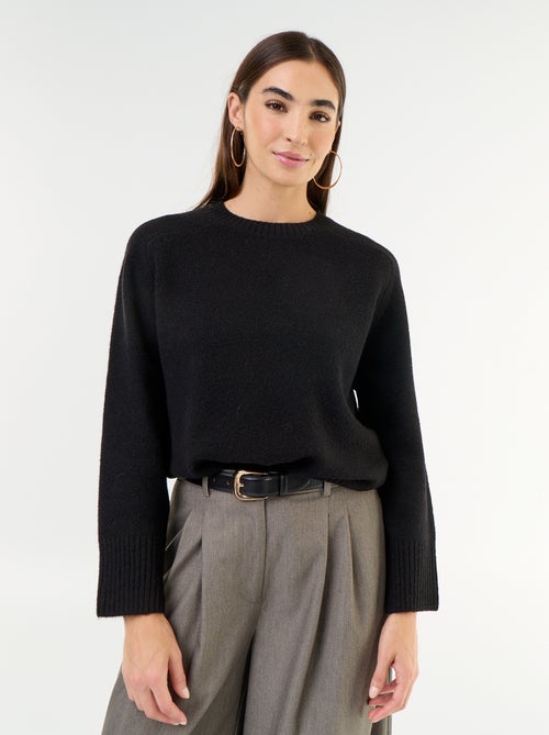 Verlängerter Pullover aus Mouliné-Strick - Kiabi