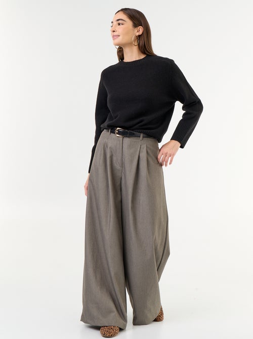 Verlängerter Pullover aus Mouliné-Strick - Kiabi