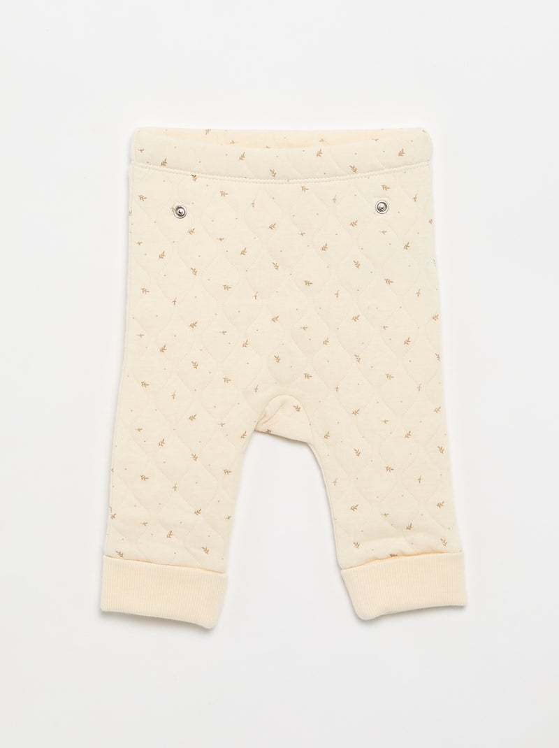 Verstellbarer, gesteppter 2-teiliger Pyjama Blanc - Kiabi