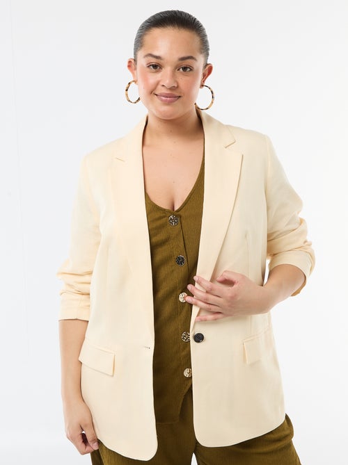 Veste blazer légère coupe longue - Kiabi