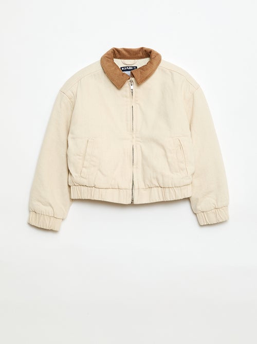 Veste bombée en jean - Kiabi