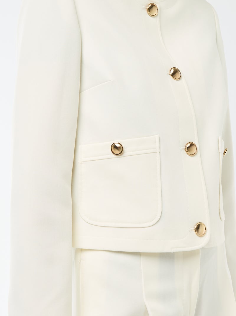 Veste courte de cérémonie unie Blanc - Kiabi