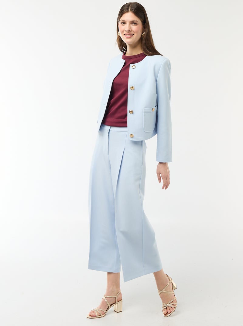 Veste courte de cérémonie unie Bleu - Kiabi