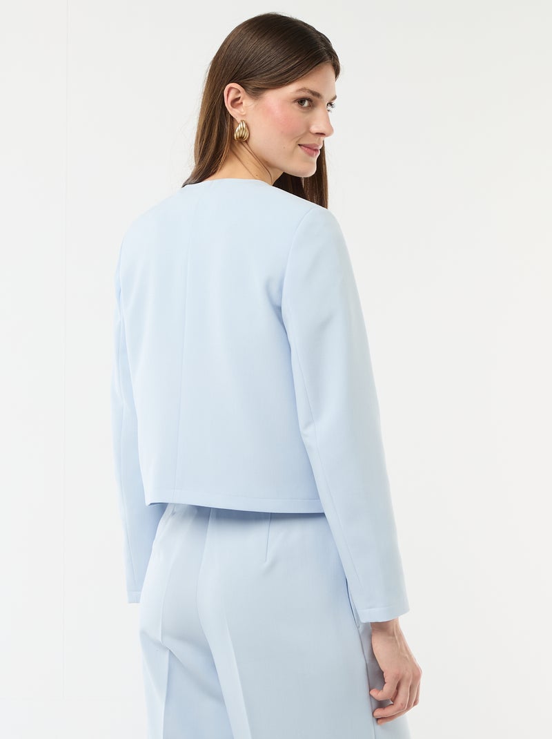 Veste courte de cérémonie unie Bleu - Kiabi