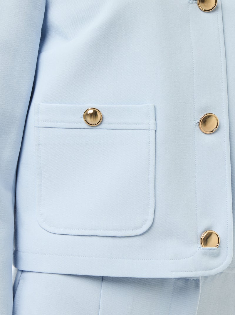 Veste courte de cérémonie unie Bleu - Kiabi