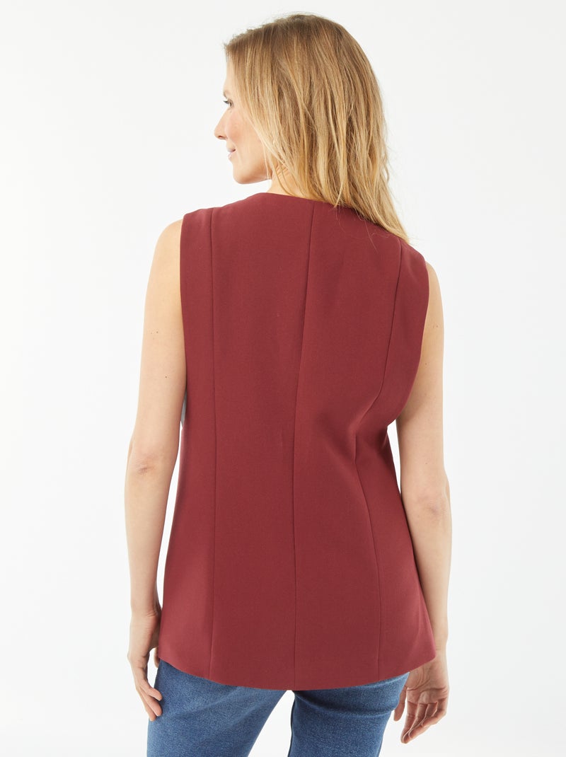 Veste de costume sans manches ROUGE - Kiabi