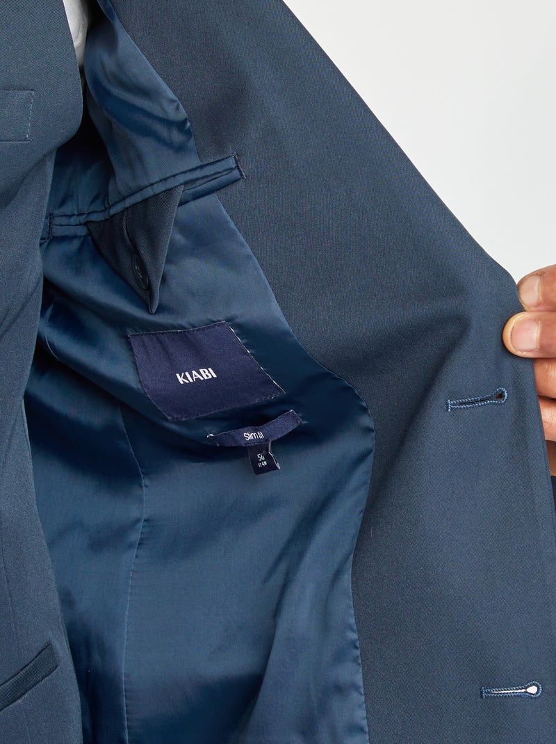 Veste de costume slim fit Bleu - Kiabi