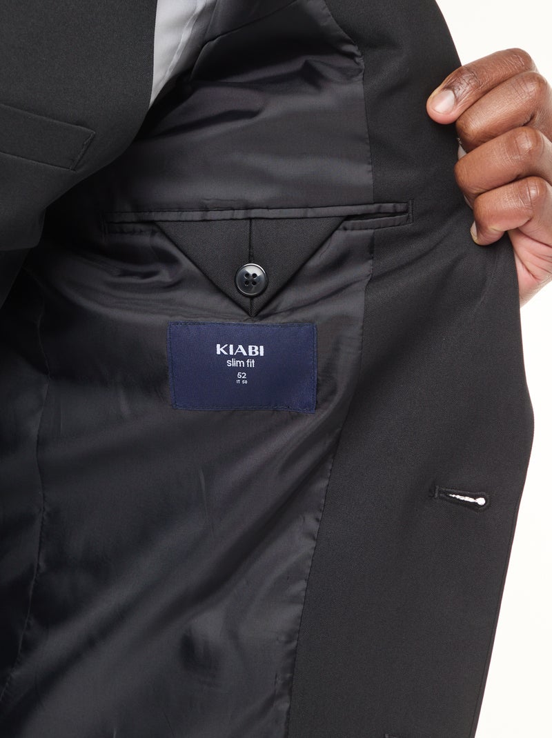 Veste de costume slim fit Noir - Kiabi