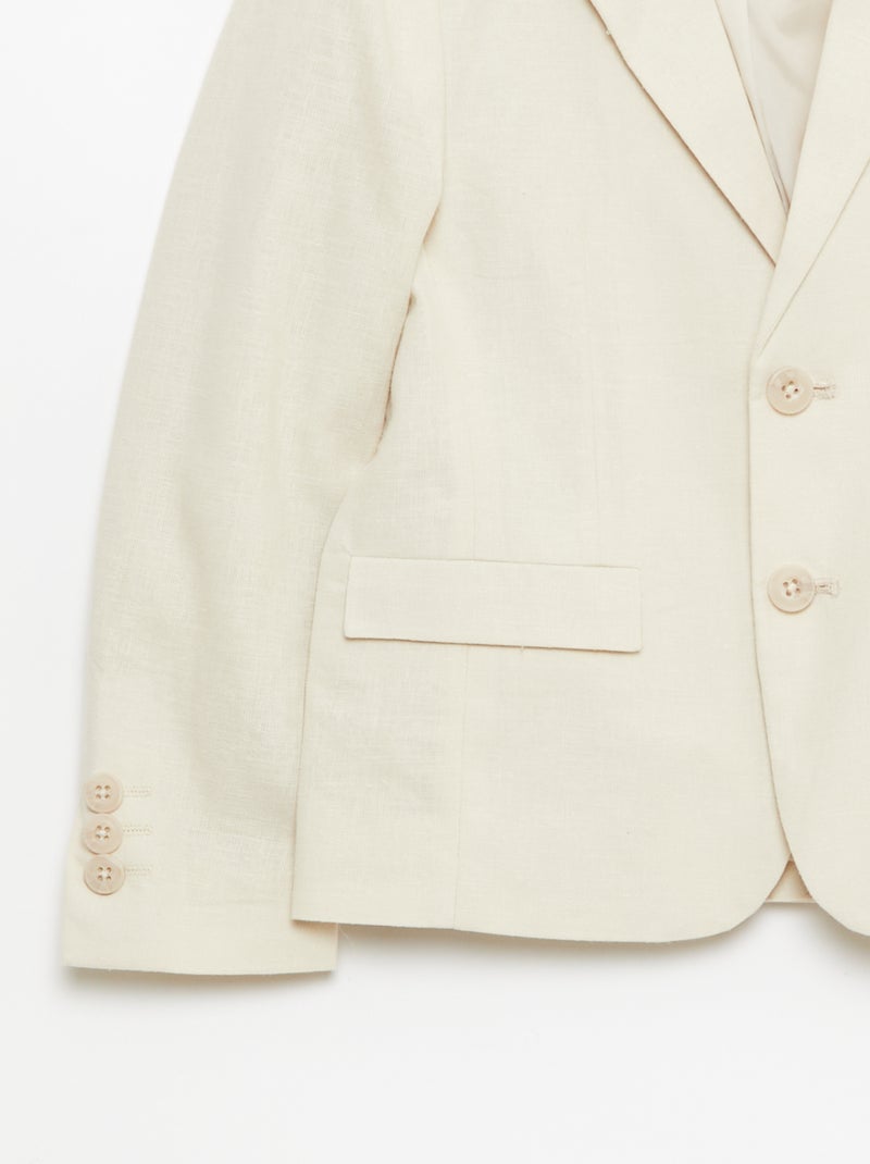 Veste de costume unie Beige - Kiabi