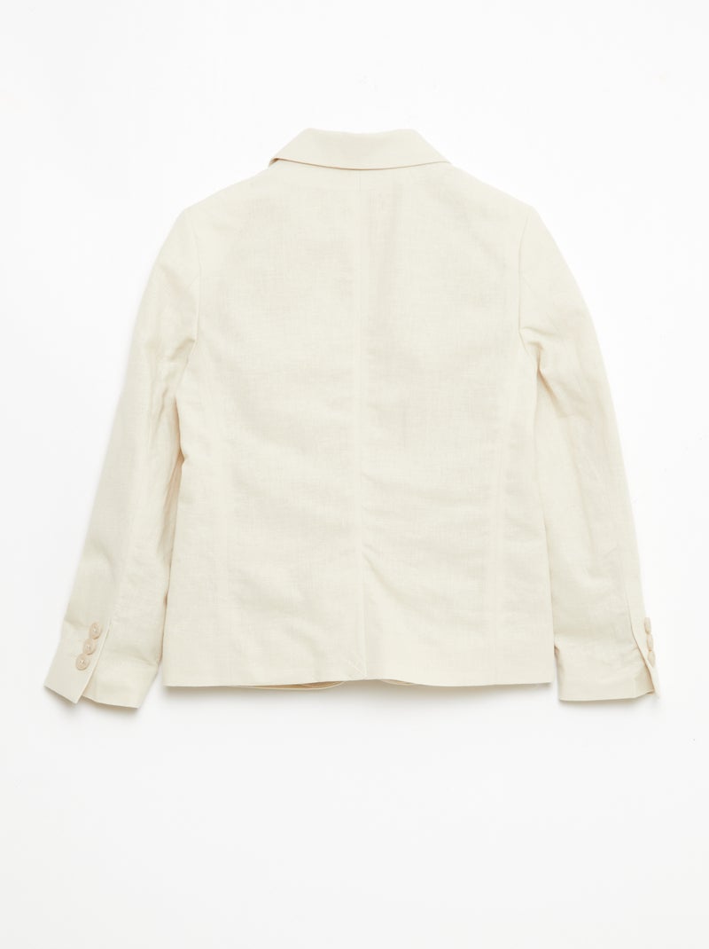 Veste de costume unie Beige - Kiabi