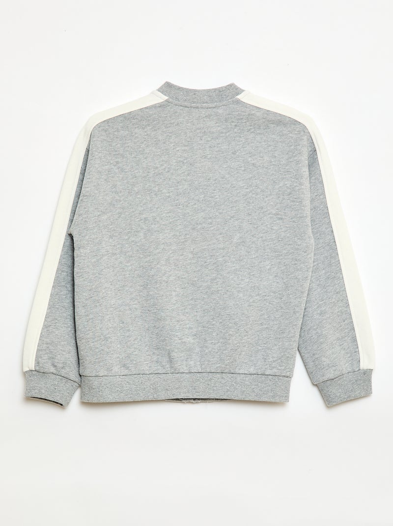 Veste de jogging bicolore Gris - Kiabi