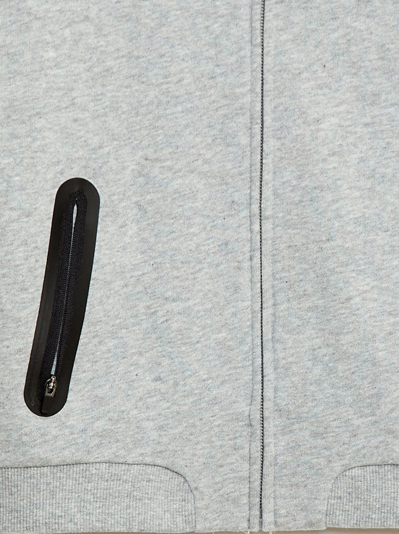 Veste de jogging bicolore Gris - Kiabi