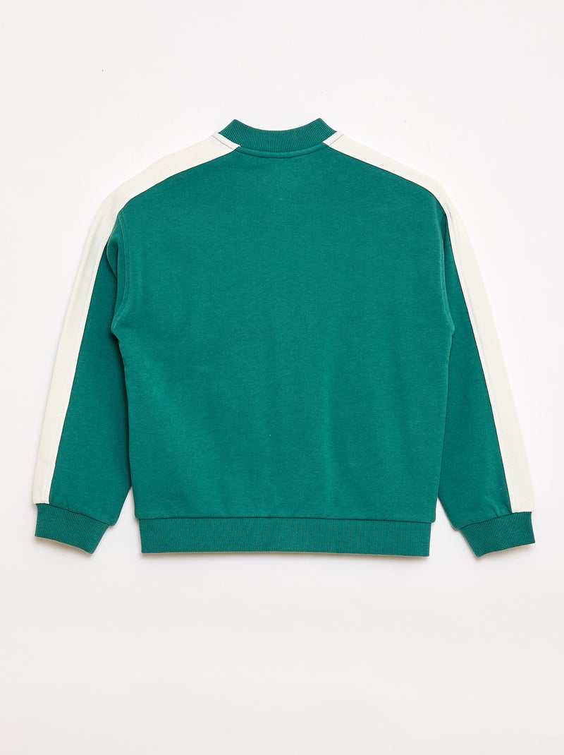Veste de jogging bicolore Vert - Kiabi