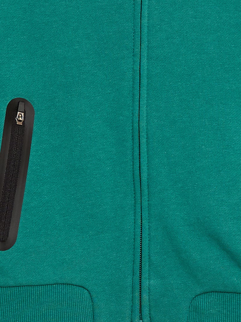 Veste de jogging bicolore Vert - Kiabi