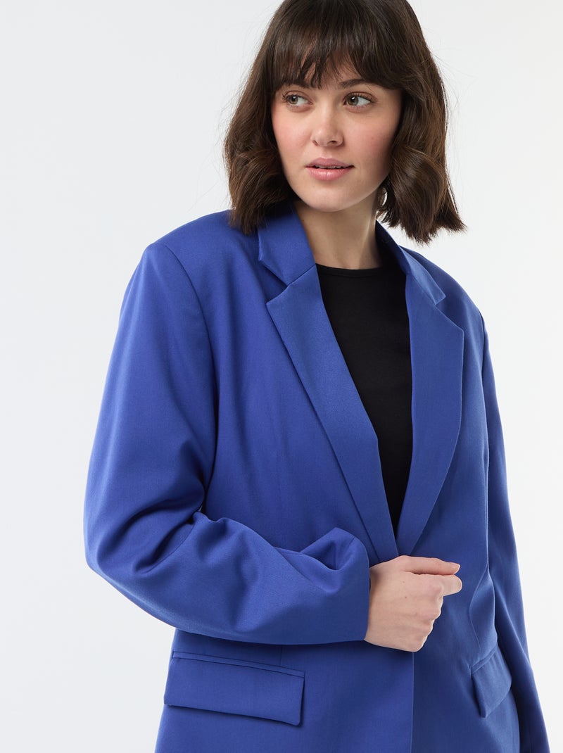 Veste de tailleur à la coupe oversize Bleu - Kiabi