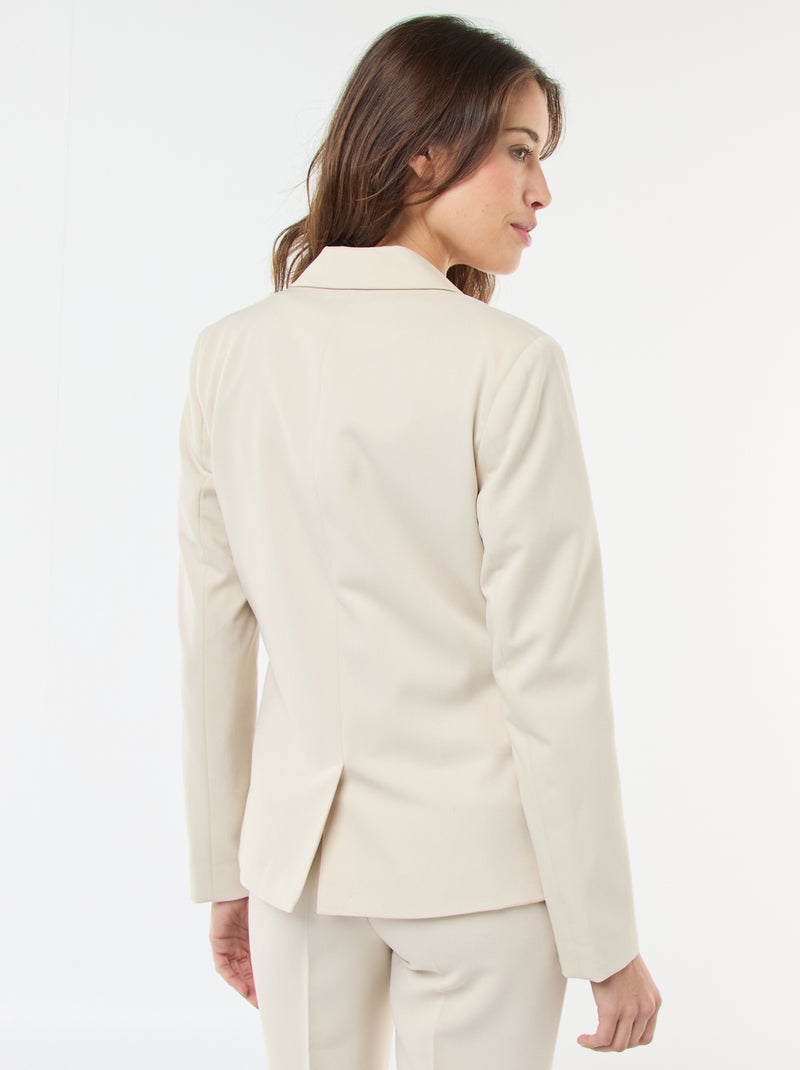 Veste de tailleur à manches longues Beige - Kiabi