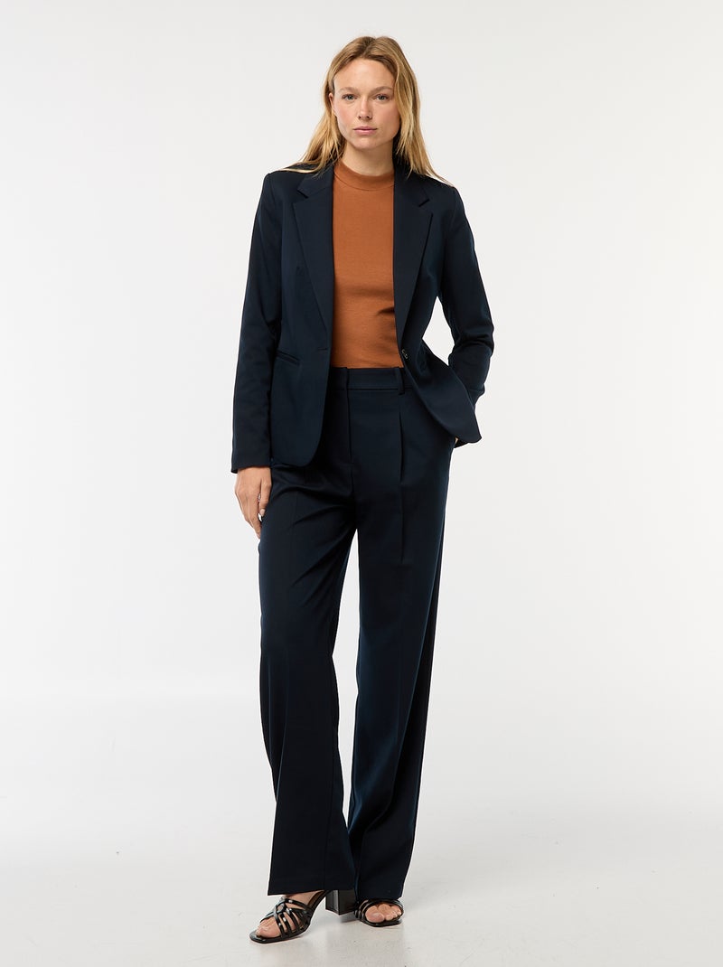 Veste de tailleur à manches longues Bleu - Kiabi