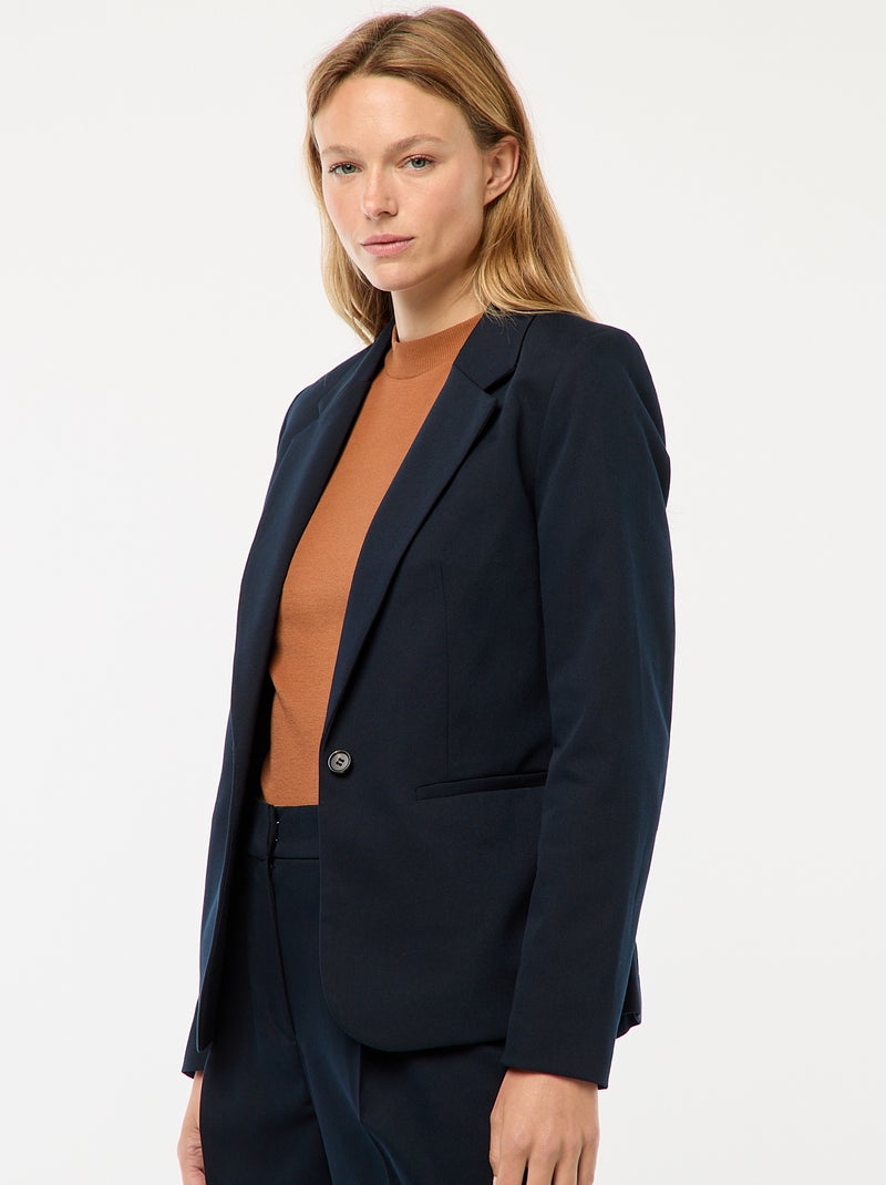 Veste de tailleur à manches longues Bleu - Kiabi
