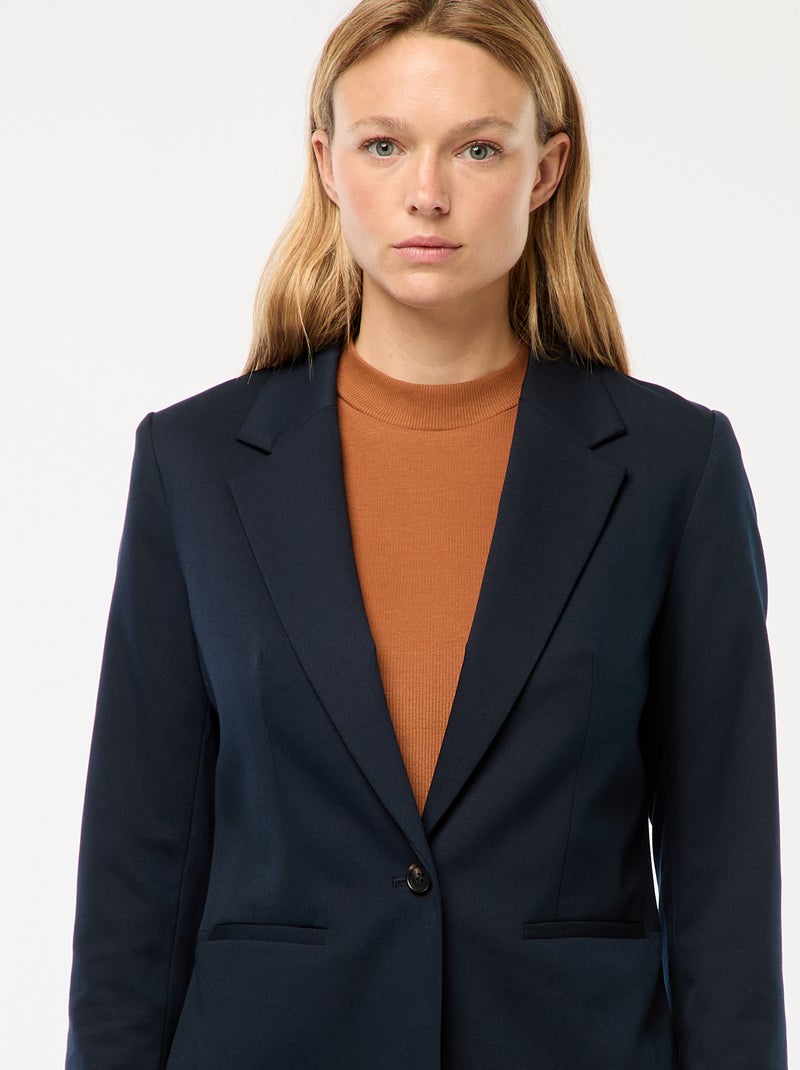 Veste de tailleur à manches longues Bleu - Kiabi