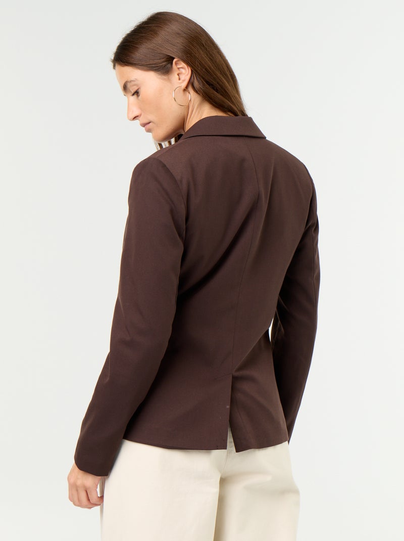 Veste de tailleur à manches longues Marron - Kiabi