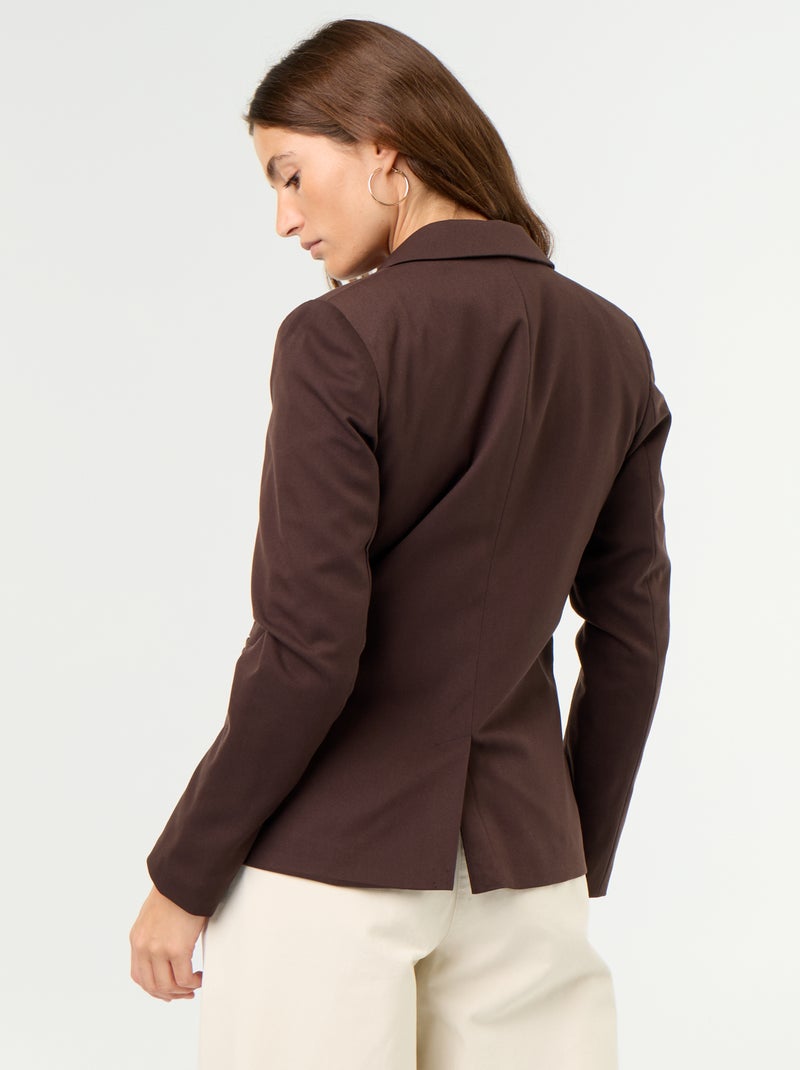 Veste de tailleur à manches longues Marron - Kiabi
