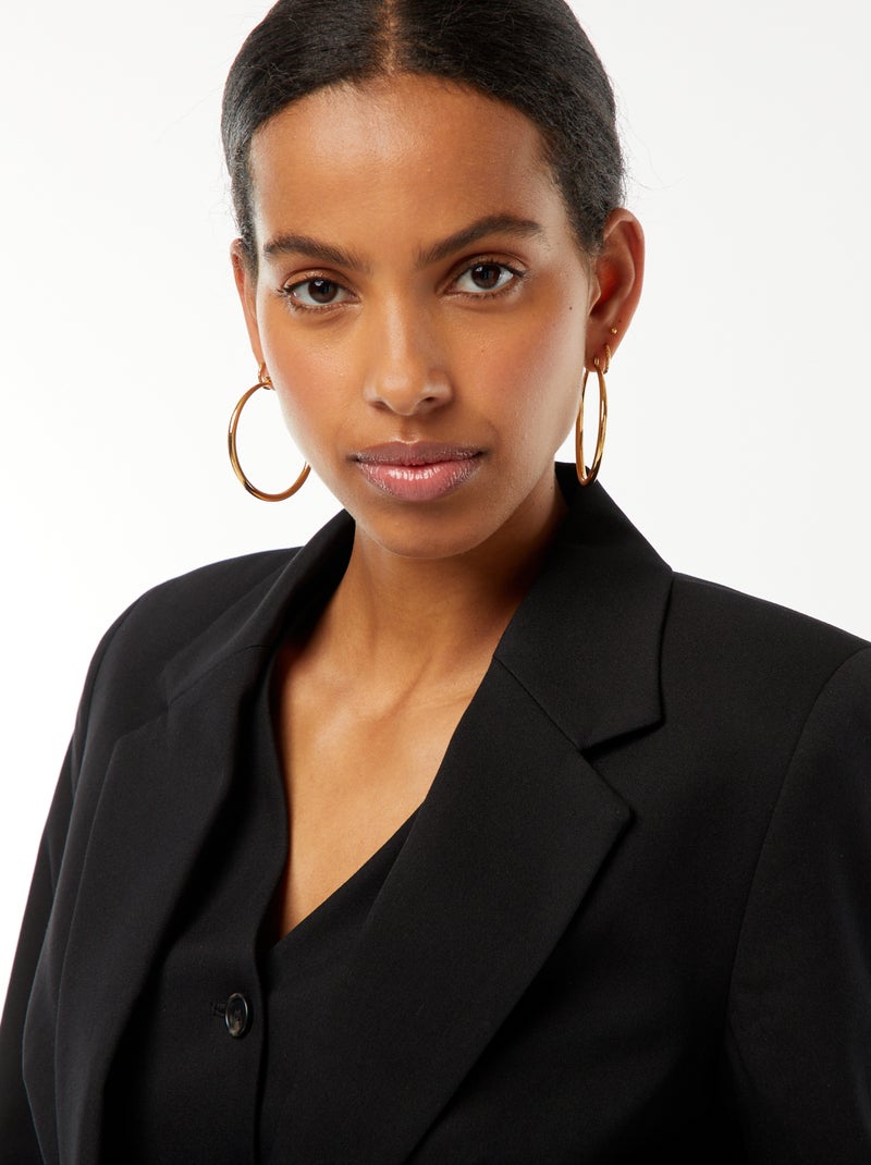 Veste de tailleur à manches longues Noir - Kiabi