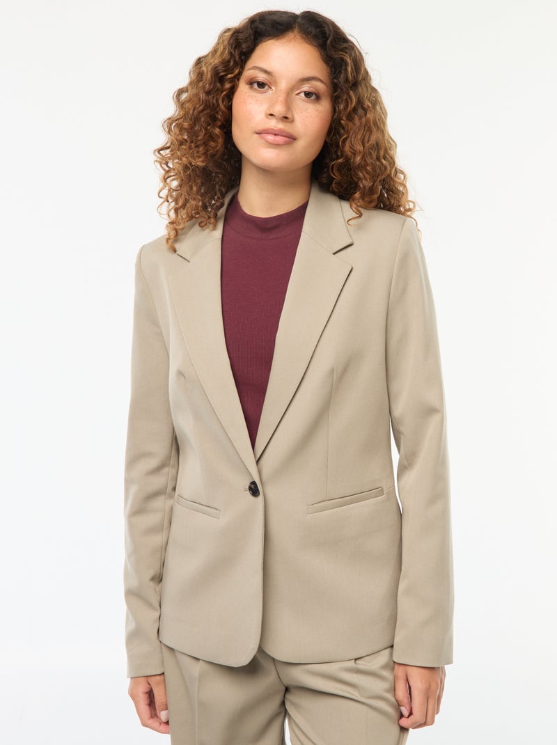Veste de tailleur à manches longues Vert - Kiabi