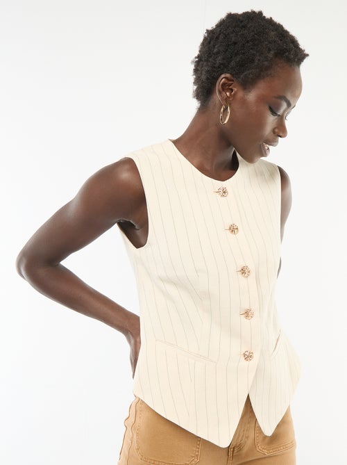 Veste de tailleur avec boutons dorés - Kiabi