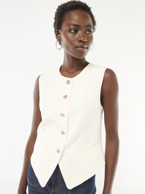 Veste de tailleur avec boutons dorés - Kiabi