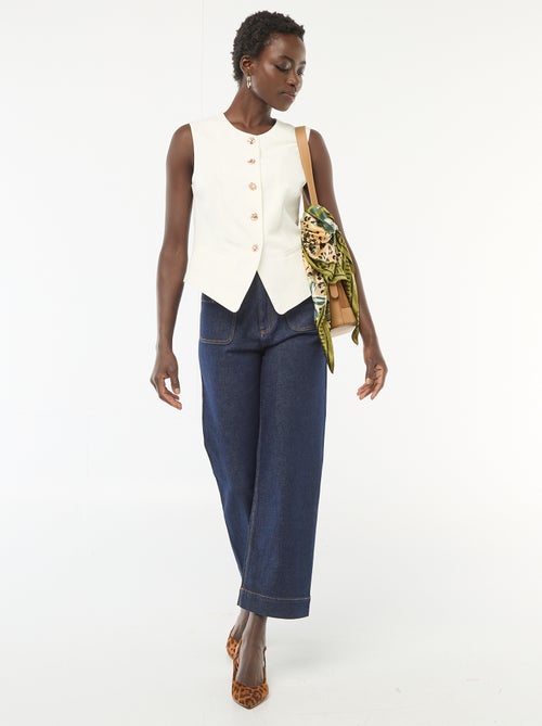 Veste de tailleur avec boutons dorés - Kiabi