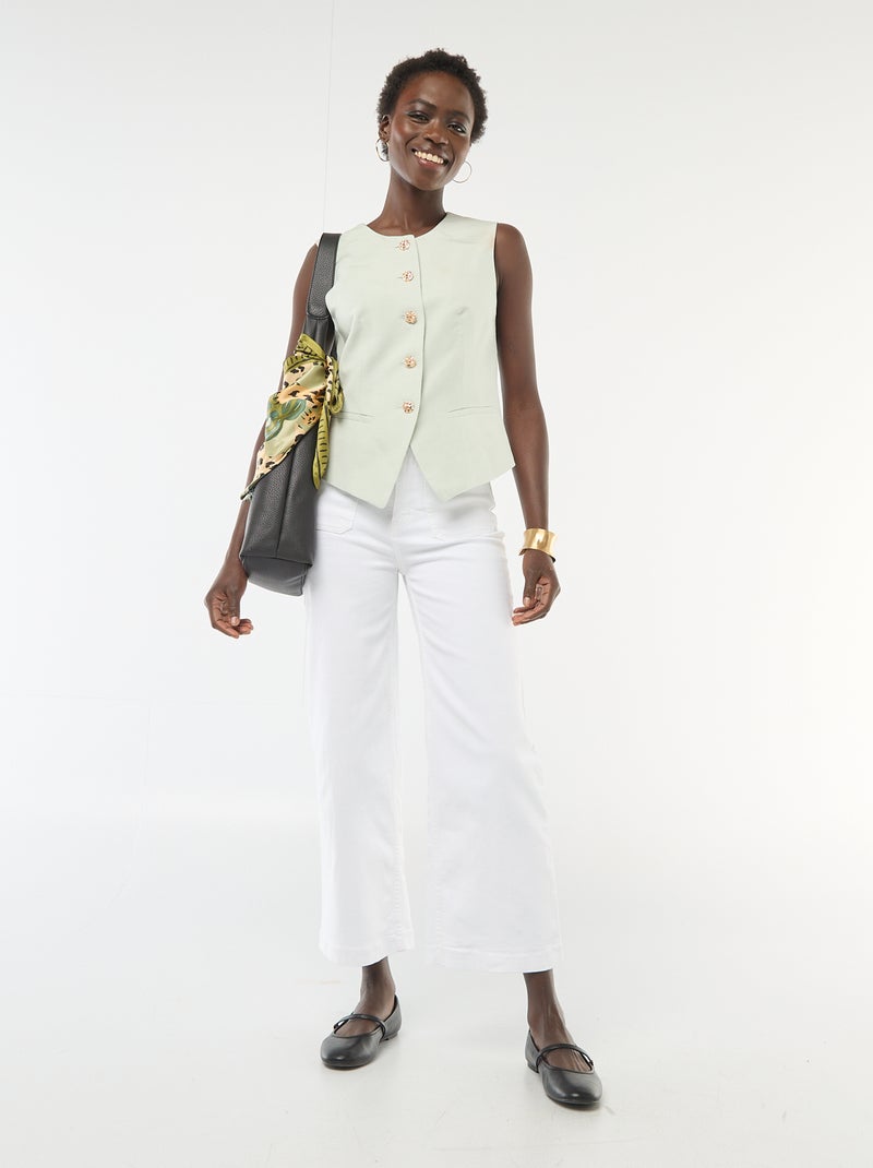 Veste de tailleur avec boutons dorés Bleu - Kiabi