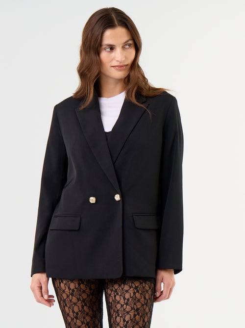 Veste de tailleur longue cintrée - Kiabi