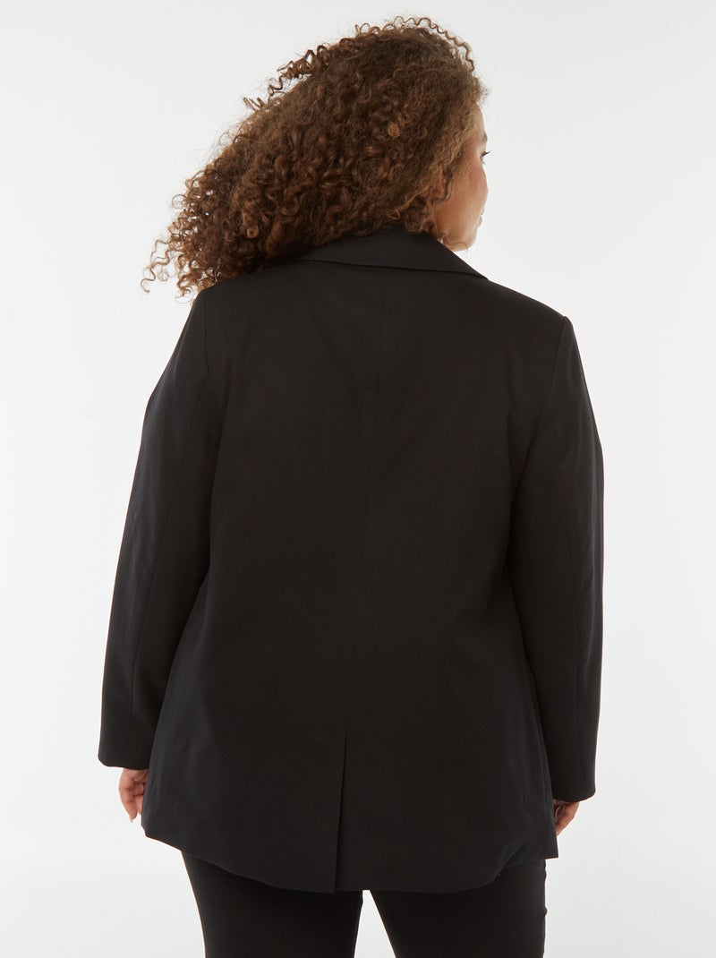 Veste de tailleur longue Noir - Kiabi