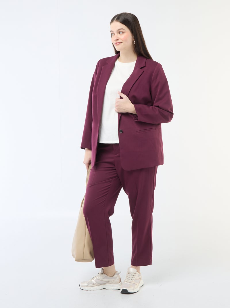 Veste de tailleur longue Rouge - Kiabi