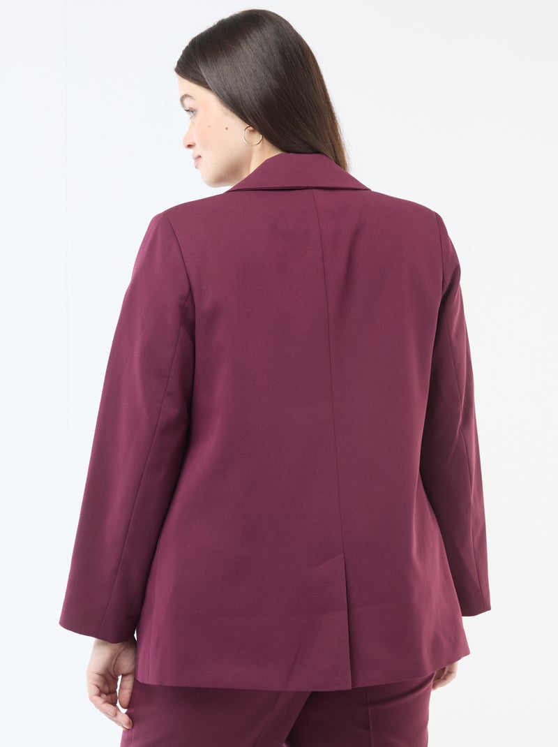 Veste de tailleur longue Rouge - Kiabi