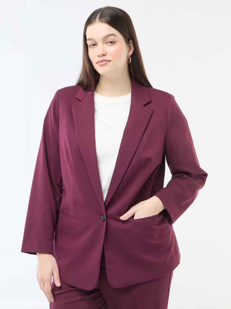 Veste de tailleur longue Rouge - Kiabi