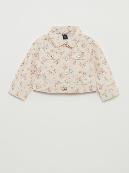 Veste denim avec ouverture pressionnée - Kiabi