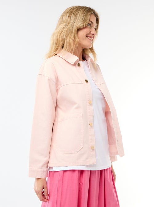 Veste denim courte avec 2 poches plaquées - Kiabi