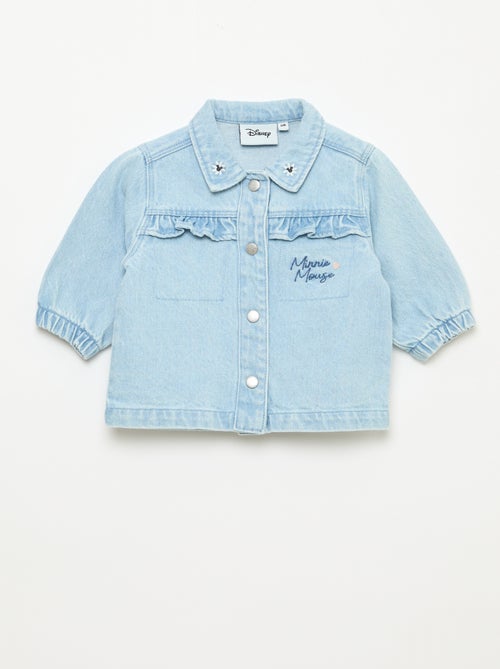 Veste denim imprimé 'Minnie' - Kiabi