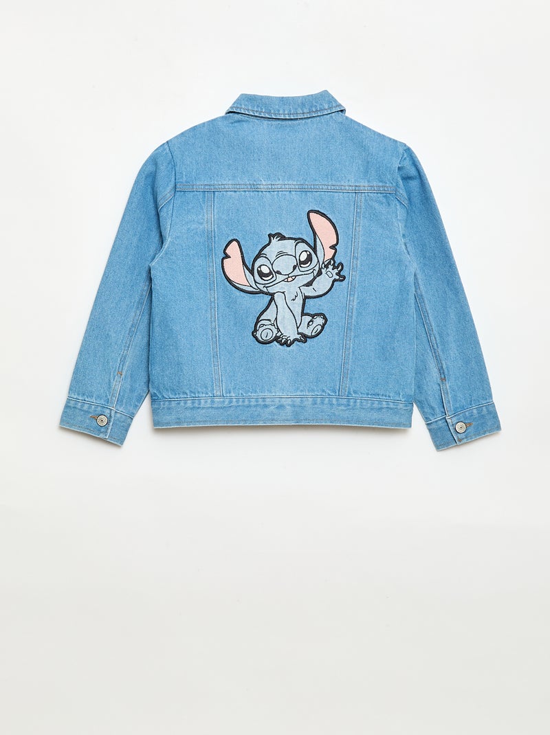 Veste denim 'Stitch' boutonnée Bleu - Kiabi